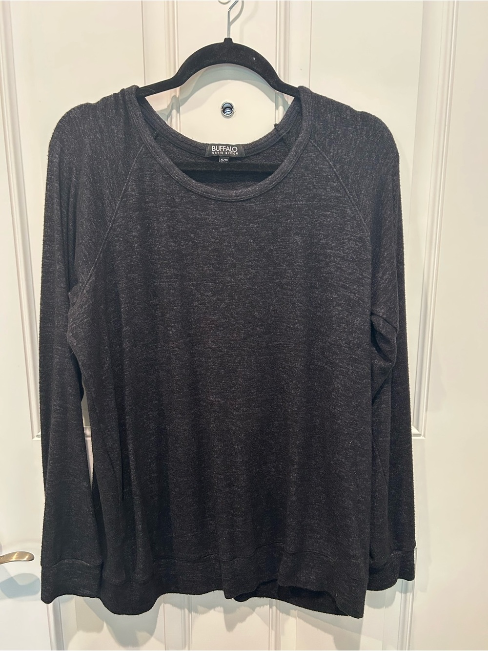 Buffalo David Bitton Charcoal Black Heather Crewneck Sweater